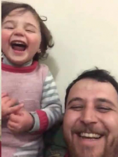 Abdullah y su hija de 4 años
