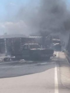 Vehículos quemados en Norte de Santander
