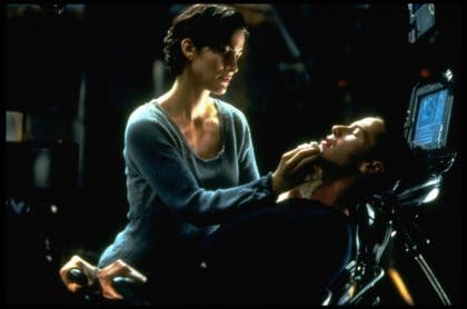 Carrie-Anne Moss y Keanu Reeves