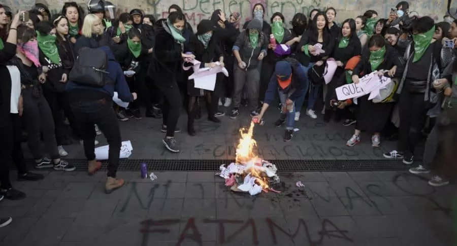 Protesta por asesinato de Fátima