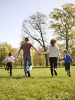 Familia en parque