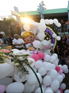 Funeral de Fátima, niña asesinada en México