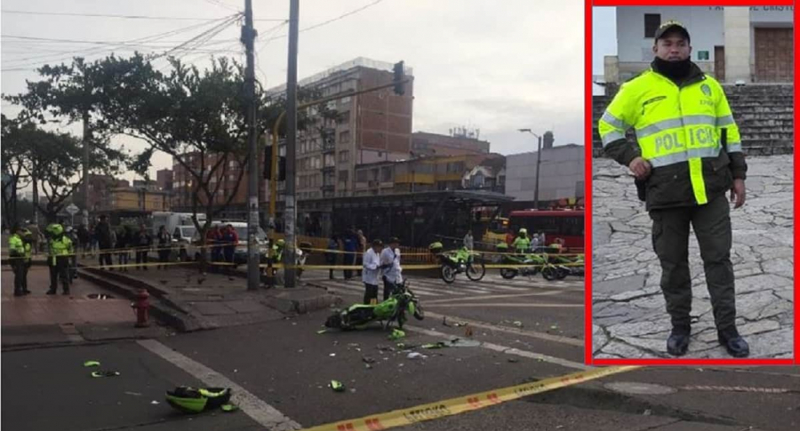 Accidente en el que murió el patrullero Silfredo Enrique Pérez Manga