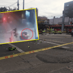 Accidente en el que murió policía en Bogotá