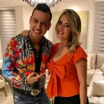 Martín Elías, cantante, y su esposa Dayana Jaimes.