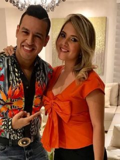 Martín Elías, cantante, y su esposa Dayana Jaimes.