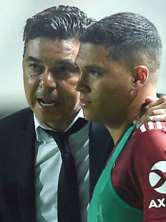 Marcelo Gallardo y Juan Fernando Quintero