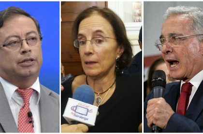 Gustavo Petro, Salud Hernández y Álvaro Uribe