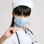 Enfermera asiática.