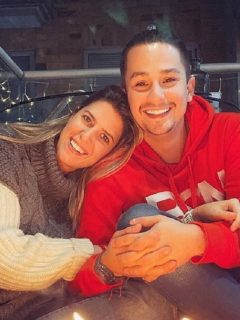 Sebastián Vega, actor, y su esposa, Valentina Ochoa.