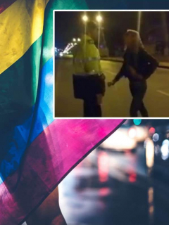 Agresión de mujeres trans a policías.