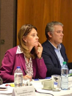 Vicepresidenta Marta Lucía Ramírez y presidente Iván Duque