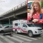 Accidente de ambulancia en el que se movilizaban la gerente del hospital Claudia Patricia Marín Alzate