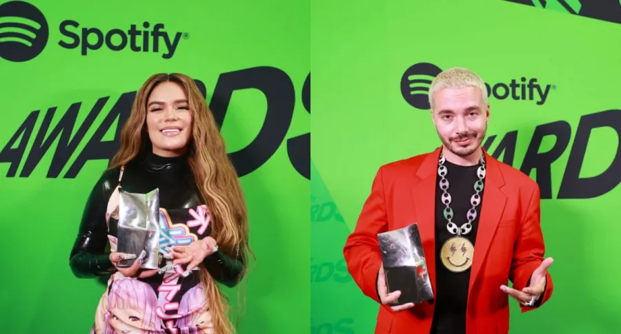 Karol G y J Balvin, en los Spotify Awards