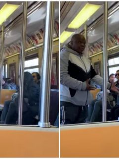 Hombre le echa ambientador a asiático.