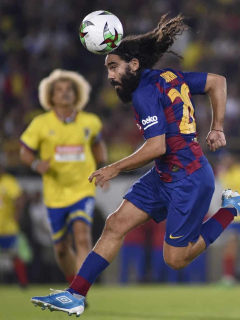 Juan Pablo Sorín en el partido Barcelona Legends