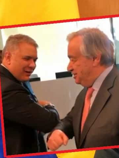 Iván Duque y Antonio Guterres