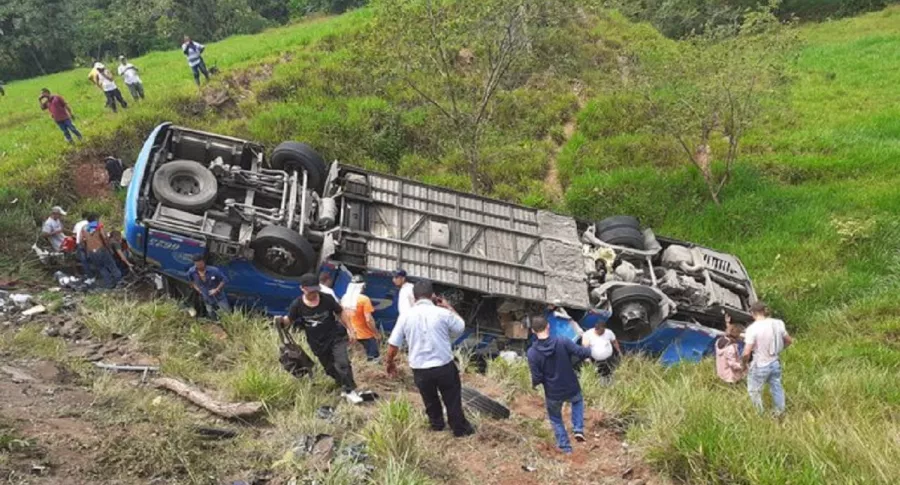 Accidente de bus en Antioquia