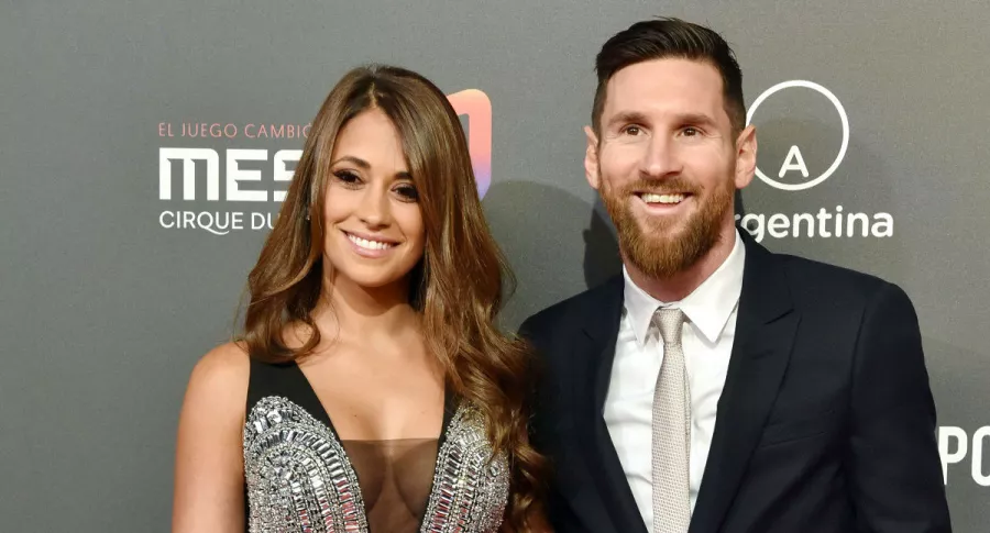 Lionel Messi, futbolista, con su esposa, Antonela Rocuzzo.