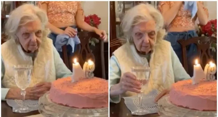 Anciana celebra su cumpleaños 94.