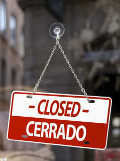 Aviso de cerrado