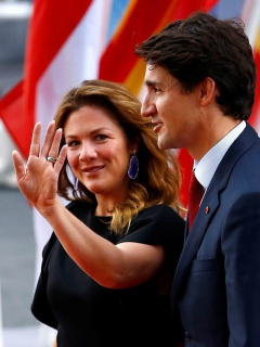Justin Trudeau y su esposa, Sophie