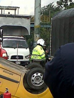 Accidente de taxi en Bogotá
