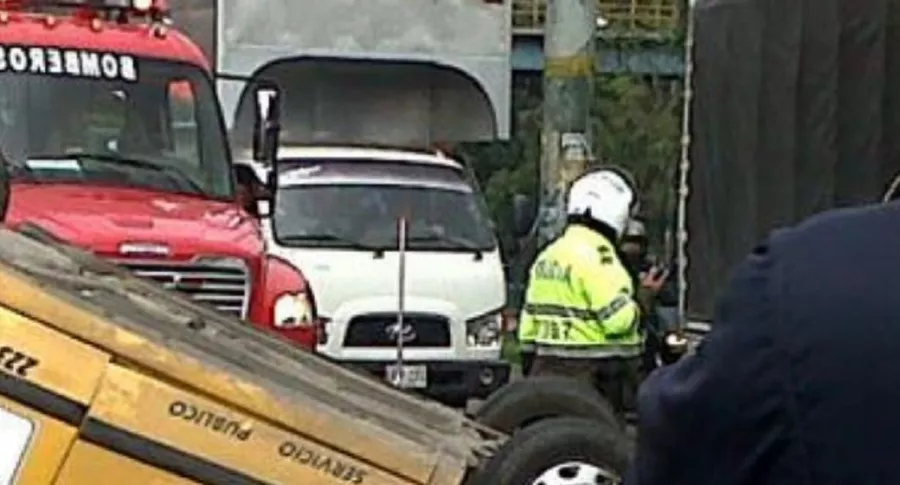 Accidente de taxi en Bogotá