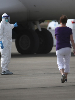Controles en aeropuerto contra el Coronavirus