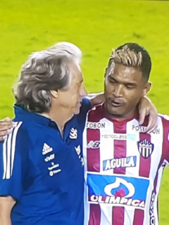 Jorge Jesús y Teófilo Gutiérrez