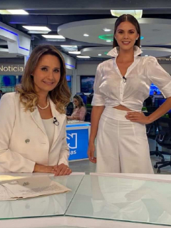 Inés María Zabaraín, Sandra Bohórquez y Jessica de la Peña, presentadoras.