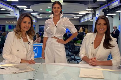 Inés María Zabaraín, Sandra Bohórquez y Jessica de la Peña, presentadoras.