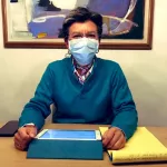 Claudia López con tapabocas en medio de la pandemia de coronavirus COVID-19