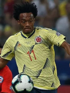 Juan Guillermo Cuadrado y James Rodríguez