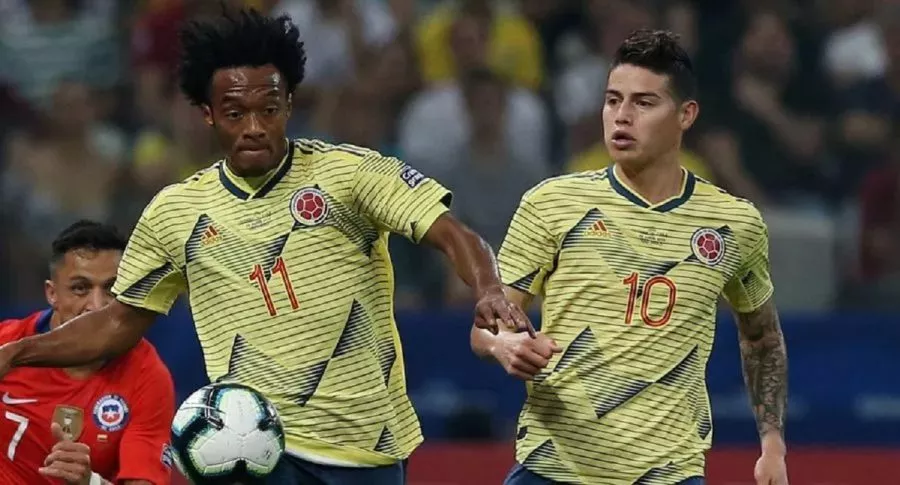 Jugadores de la Selección Colombia, que iniciará las Eliminatorias el 8 de octubre contra Venezuela