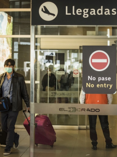 Llegadas internacionales del aeropuerto El Dorado de Bogotá, durante la pandemia de coronavirus COVID-19