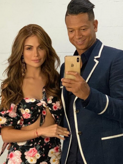 Sara Uribe, presentadora, y Fredy Guarín, futbolista.