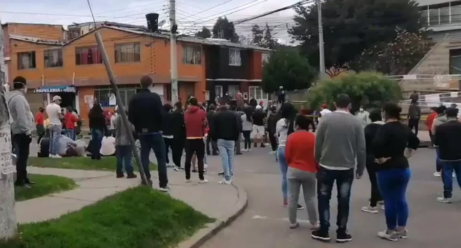 Protestas en Bogotá.