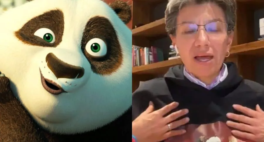 Claudia López y Kung Fu Panda