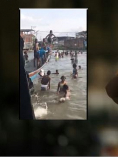 Familias se lanzan al mar por falsa cura contra coronavirus