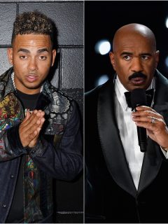 Ozuna y Steve Harvey
