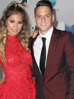 Karin Jiménez y su esposo Santiago Arias, futbolista.