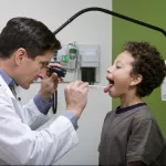 Niño en el médico