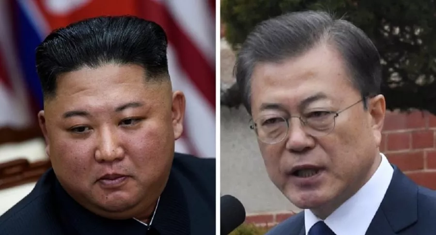 Presidente de Corea del Norte, Kim Jong-un / Presidente de Corea del Sur, Moon Jae-in