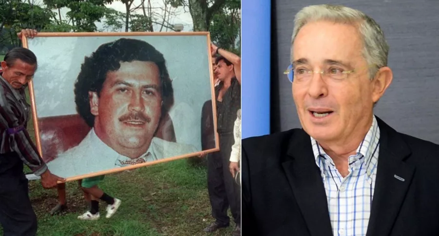 Pablo Escobar y Álvaro Uribe