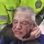 Anciano vendedor ambulante golpeado por la Policía en Bogotá