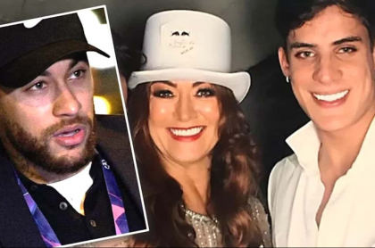 Neymar, Nadine Goncalves y Tiago Ramos