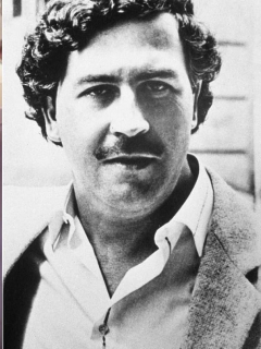 'La Negra candela', presentadora, y Pablo Escobar, narcotraficante.