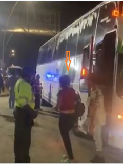 Viajeros detenidos en buses en Barranquilla