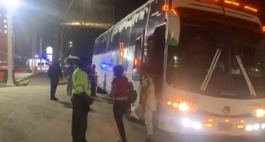 Viajeros detenidos en buses en Barranquilla